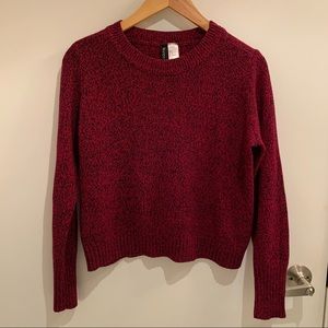 H&M divided, red sweater, size small